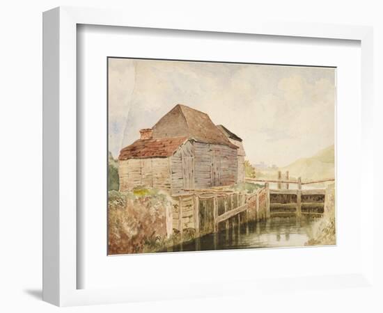 Old Mill and Lock Gates (St. Catherine's), C.1820-40-William Henry Hunt-Framed Giclee Print