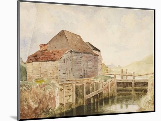 Old Mill and Lock Gates (St. Catherine's), C.1820-40-William Henry Hunt-Mounted Giclee Print