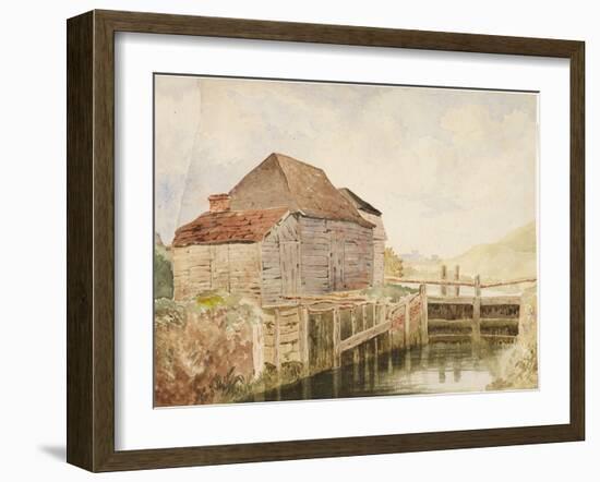Old Mill and Lock Gates (St. Catherine's), C.1820-40-William Henry Hunt-Framed Giclee Print