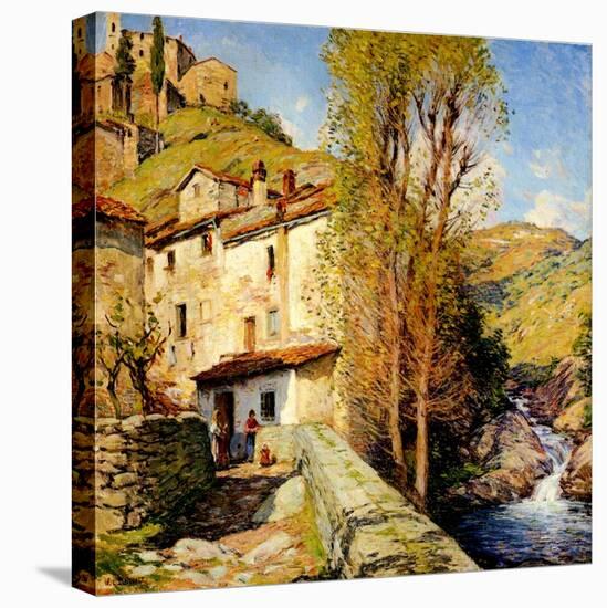 Old Mill at Pelago, Italy, 1913-Willard Leroy Metcalf-Stretched Canvas