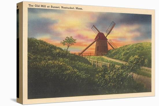 Old Mill at Sunset, Nantucket, Massachusetts-null-Stretched Canvas
