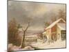 Old Mill in Winter, 1861-George Henry Durrie-Mounted Giclee Print