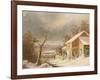 Old Mill in Winter, 1861-George Henry Durrie-Framed Giclee Print