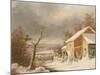 Old Mill in Winter, 1861-George Henry Durrie-Mounted Giclee Print