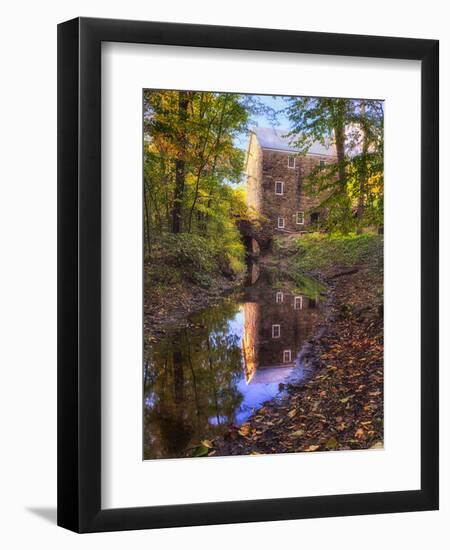 Old Mill Reflections, New Jersey-George Oze-Framed Photographic Print