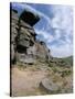 Old Millstones Left at Quarried Edge of Gritstone, Peak District National Park, England-Tony Waltham-Stretched Canvas