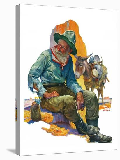 "Old Miner,"April 6, 1929-Edgar Franklin Wittmack-Stretched Canvas