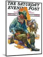 "Old Miner," Saturday Evening Post Cover, April 6, 1929-Edgar Franklin Wittmack-Mounted Giclee Print