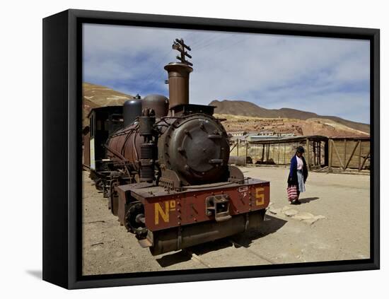 Old Mining Ghost Town of Pulacayo, Famously Linked to Butch Cassidy and Sundance Kid, Bolivia-Simon Montgomery-Framed Stretched Canvas