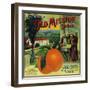 Old Mission Orange Label - Fullerton, CA-Lantern Press-Framed Art Print