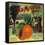 Old Mission Orange Label - Fullerton, CA-Lantern Press-Framed Stretched Canvas