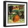 Old Mission Orange Label - Fullerton, CA-Lantern Press-Framed Art Print