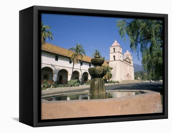 Old Mission, Santa Barbara, California, USA-Ken Wilson-Framed Stretched Canvas