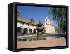 Old Mission, Santa Barbara, California, USA-Ken Wilson-Framed Stretched Canvas