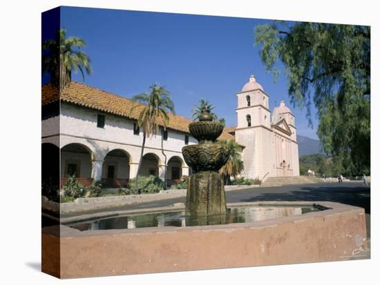 Old Mission, Santa Barbara, California, USA-Ken Wilson-Stretched Canvas