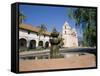 Old Mission, Santa Barbara, California, USA-Ken Wilson-Framed Stretched Canvas