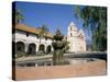 Old Mission, Santa Barbara, California, USA-Ken Wilson-Stretched Canvas