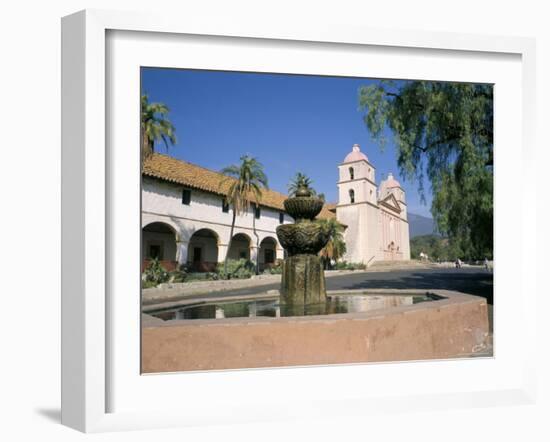 Old Mission, Santa Barbara, California, USA-Ken Wilson-Framed Photographic Print