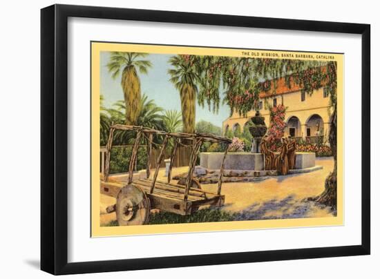 Old Mission, Santa Barbara, California-null-Framed Art Print