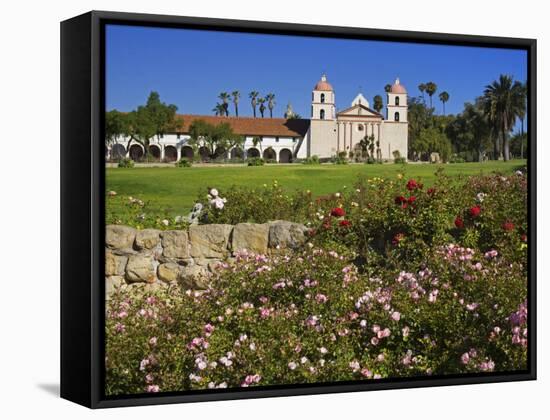 Old Mission Santa Barbara, Santa Barbara, California, United States of America, North America-Richard Cummins-Framed Stretched Canvas