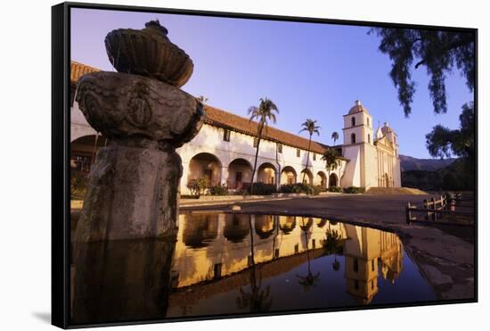 Old Mission Santa Barbara-null-Framed Stretched Canvas