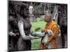 Old Monk Praying at Xieng Khuan (Buddha Park), Laos-Keren Su-Mounted Photographic Print