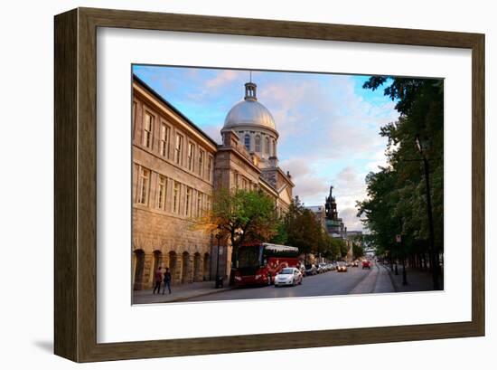 Old Montreal Street View-null-Framed Art Print