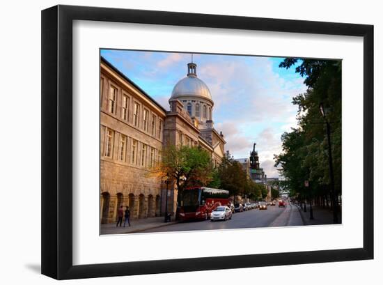 Old Montreal Street View-null-Framed Art Print