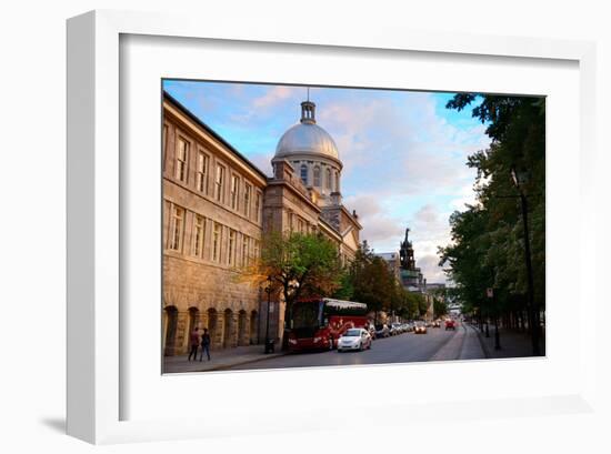 Old Montreal Street View-null-Framed Art Print