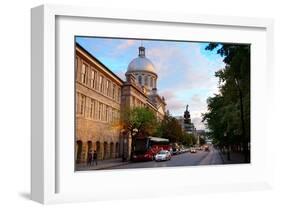 Old Montreal Street View-null-Framed Art Print