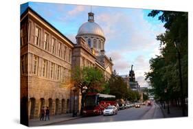 Old Montreal Street View-null-Stretched Canvas