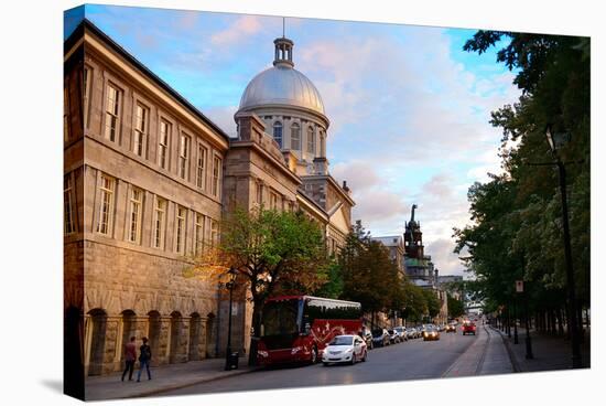 Old Montreal Street View-null-Stretched Canvas