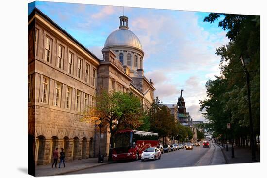 Old Montreal Street View-null-Stretched Canvas