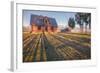 Old Mormon House and Long Shadows, Wyoming-Vincent James-Framed Photographic Print