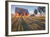 Old Mormon House and Long Shadows, Wyoming-Vincent James-Framed Photographic Print