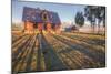 Old Mormon House and Long Shadows, Wyoming-Vincent James-Mounted Photographic Print