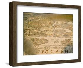 Old Mosaic Map of the World in St. Georges Church, Madaba, Jordan, Middle East-Richardson Rolf-Framed Photographic Print