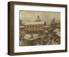 Old Moscow, Okhotny Ryad (Hunting Ro), 1900s-1910s-Appolinari Mikhaylovich Vasnetsov-Framed Giclee Print