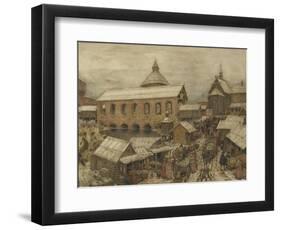 Old Moscow, Okhotny Ryad (Hunting Ro), 1900s-1910s-Appolinari Mikhaylovich Vasnetsov-Framed Giclee Print