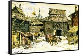 Old Moscow. the Wooden City, 1902-Appolinari Mikhaylovich Vasnetsov-Framed Stretched Canvas