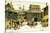 Old Moscow. the Wooden City, 1902-Appolinari Mikhaylovich Vasnetsov-Stretched Canvas