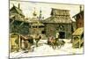 Old Moscow. the Wooden City, 1902-Appolinari Mikhaylovich Vasnetsov-Mounted Giclee Print