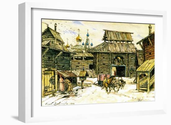 Old Moscow. the Wooden City, 1902-Appolinari Mikhaylovich Vasnetsov-Framed Giclee Print