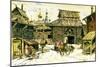 Old Moscow. the Wooden City, 1902-Appolinari Mikhaylovich Vasnetsov-Mounted Giclee Print