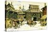 Old Moscow. the Wooden City, 1902-Appolinari Mikhaylovich Vasnetsov-Stretched Canvas