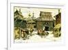 Old Moscow. the Wooden City, 1902-Appolinari Mikhaylovich Vasnetsov-Framed Giclee Print