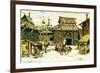 Old Moscow. the Wooden City, 1902-Appolinari Mikhaylovich Vasnetsov-Framed Giclee Print