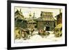 Old Moscow. the Wooden City, 1902-Appolinari Mikhaylovich Vasnetsov-Framed Giclee Print