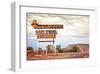 Old Motel Sign On Route 66 USA-null-Framed Art Print