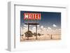 Old Motel Sign On Route 66 USA-null-Framed Art Print